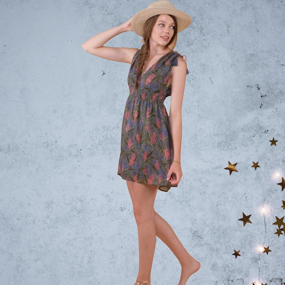 Louise Misha Lagoon Leave Dress / Swimsuit Cover
